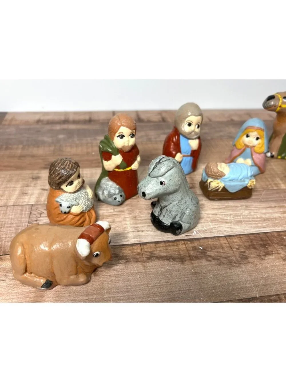 12-Piece Hand-Painted Pre-Cast Ceramic Nativity Set